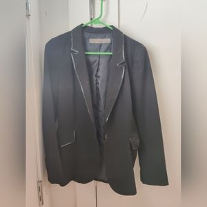 Zara basic blazer with embroidered edge